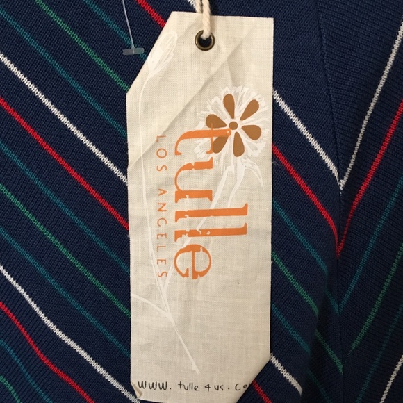 Tulle Dolman Sleeve Striped Sweater - Only XS left - Picture 7 of 8